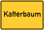 Place name sign Kafterbaum