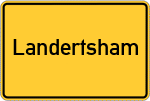 Place name sign Landertsham