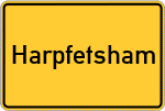 Place name sign Harpfetsham, Oberbayern