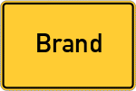 Place name sign Brand
