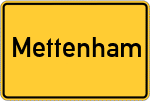 Place name sign Mettenham