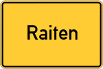 Place name sign Raiten