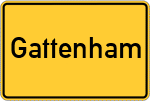 Place name sign Gattenham