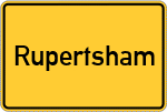 Place name sign Rupertsham