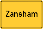 Place name sign Zansham