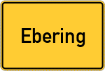 Place name sign Ebering