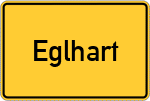 Place name sign Eglhart, Chiemgau