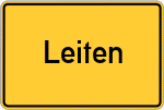 Place name sign Leiten, Chiemgau