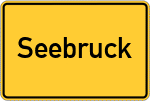 Place name sign Seebruck, Chiemsee