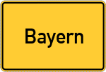 Place name sign Bayern, Chiemgau