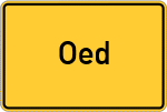Place name sign Oed