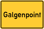 Place name sign Galgenpoint