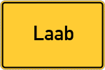 Place name sign Laab