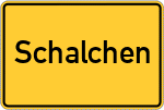 Place name sign Schalchen