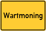 Place name sign Wartmoning