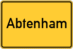 Place name sign Abtenham