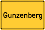 Place name sign Gunzenberg