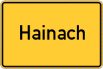 Place name sign Hainach