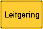 Place name sign Leitgering, Salzach