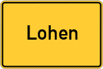 Place name sign Lohen