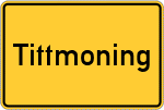 Place name sign Tittmoning