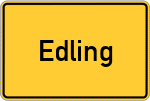 Place name sign Edling