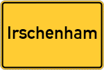 Place name sign Irschenham