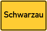 Place name sign Schwarzau