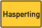 Place name sign Hasperting