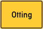Place name sign Otting, Oberbayern