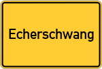 Place name sign Echerschwang