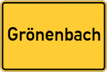 Place name sign Grönenbach