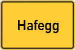 Place name sign Hafegg