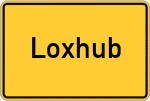 Place name sign Loxhub