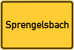 Place name sign Sprengelsbach