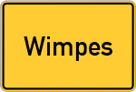 Place name sign Wimpes