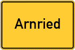 Place name sign Arnried
