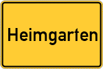 Place name sign Heimgarten, Gemeinde Eglfing