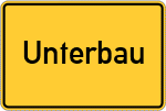 Place name sign Unterbau