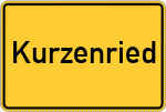 Place name sign Kurzenried