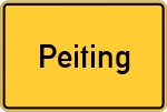 Place name sign Peiting