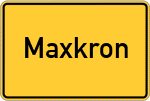 Place name sign Maxkron