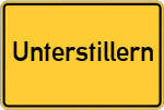 Place name sign Unterstillern