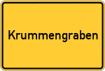 Place name sign Krummengraben, Oberbayern