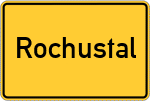 Place name sign Rochustal