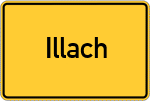 Place name sign Illach, Oberbayern