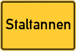 Place name sign Staltannen, Oberbayern