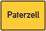 Place name sign Paterzell