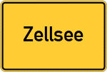 Place name sign Zellsee