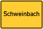 Place name sign Schweinbach, Bayern
